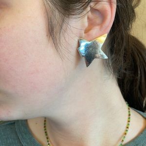 Zina clip-on sterling silver earrings